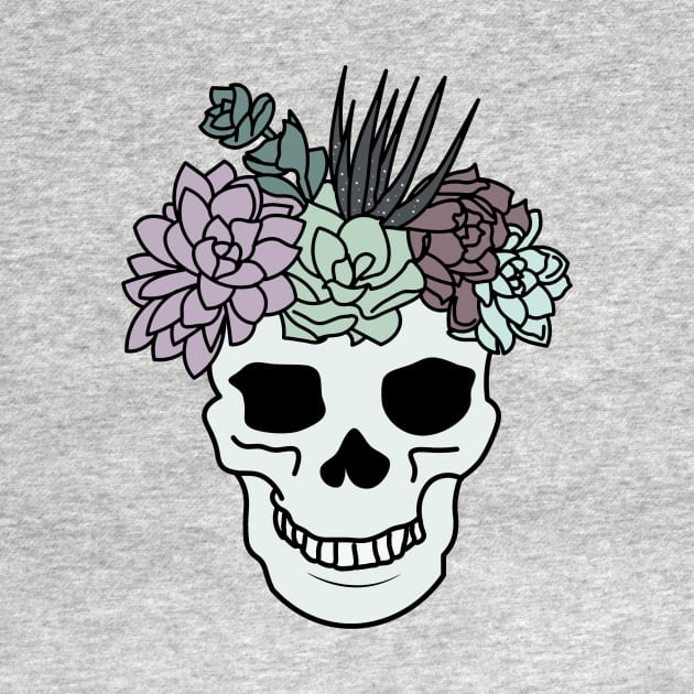 Pretty Aesthetic Skull Succulent Plant Head by charlescheshire